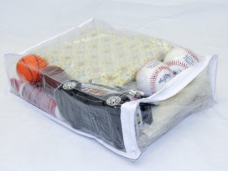 Fba Set of 10 Clear Vinyl Zippered Sweater Clothing Storage Bags 11 x 15 x 4 - Image 5